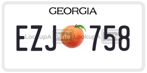 EZJ758  license plate in GA