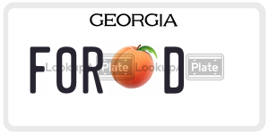 F0RD license plate in Georgia