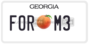 F0RM3  license plate in GA