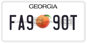FA990T license plate in Georgia