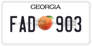 FAD903  license plate in GA