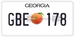 GBE178  license plate in GA