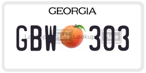 GBW303 license plate in Georgia
