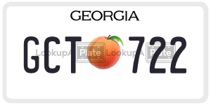GCT722  license plate in GA