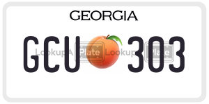 GCU303  license plate in GA