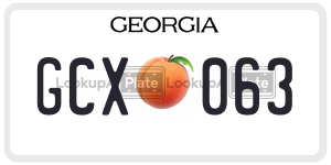 GCX063  license plate in GA