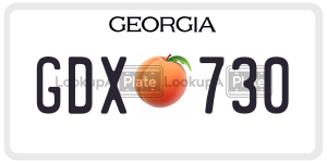 GDX730  license plate in GA