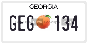 GEG134 license plate in Georgia