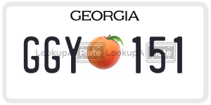 GGY151  license plate in GA