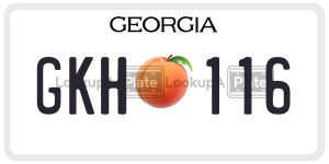 GKH116  license plate in GA