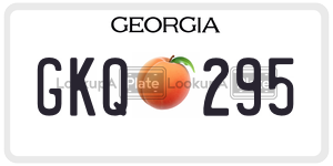 GKQ295  license plate in GA