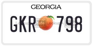 GKR798  license plate in GA