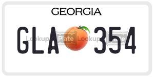 GLA354  license plate in GA