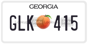 GLK415 license plate in Georgia