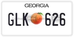 GLK626 license plate in Georgia