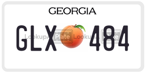 GLX484  license plate in GA