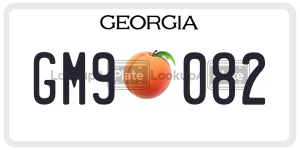 GM9082  license plate in GA