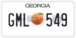 GML549  license plate in GA