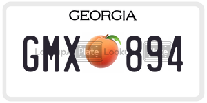 GMX894  license plate in GA