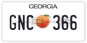 GNC366  license plate in GA