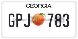 GPJ783  license plate in GA