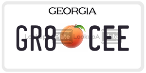 GR8CEE  license plate in GA