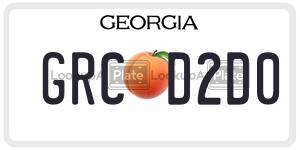 GRCD2D0  license plate in GA