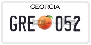 GRE052  license plate in GA