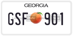 GSF901  license plate in GA
