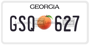 GSQ627  license plate in GA