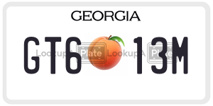 GT613M  license plate in GA