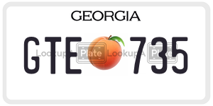 GTE735  license plate in GA