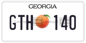 GTH140  license plate in GA