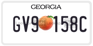 GV9158C  license plate in GA