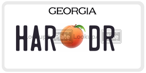 HARDR license plate in Georgia