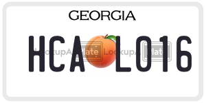 HCAL016  license plate in GA