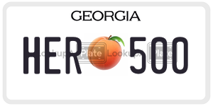 HER500 license plate in Georgia
