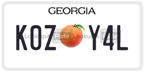 K0ZY4L license plate in Georgia