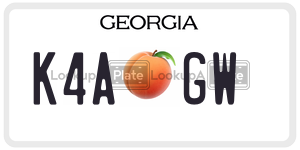 K4AGW  license plate in GA