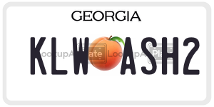 KLWASH2  license plate in GA