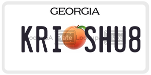 KRISHU8 license plate in Georgia