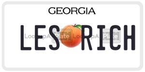 LESRICH license plate in Georgia