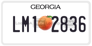 LM12836  license plate in GA