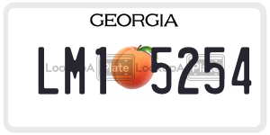 LM15254  license plate in GA