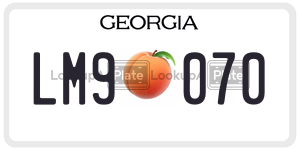 LM9070  license plate in GA