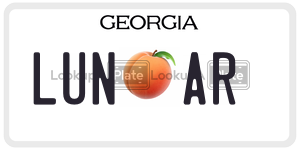 LUNAR license plate in Georgia