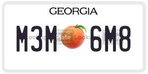 M3M6M8 license plate in Georgia