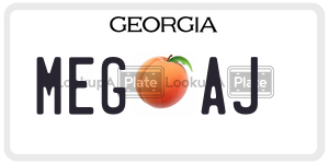 MEGAJ license plate in Georgia
