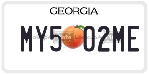 MY502ME  license plate in GA