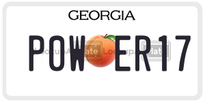P0WER17  license plate in GA